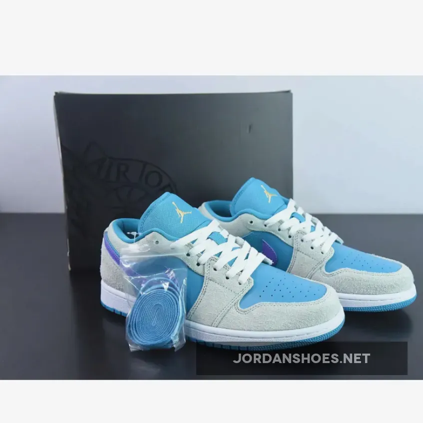 Air Jordan 1 Low Aquatone/Concord-Light Bone , Blue And Grey Jordan Lows DX4334-300