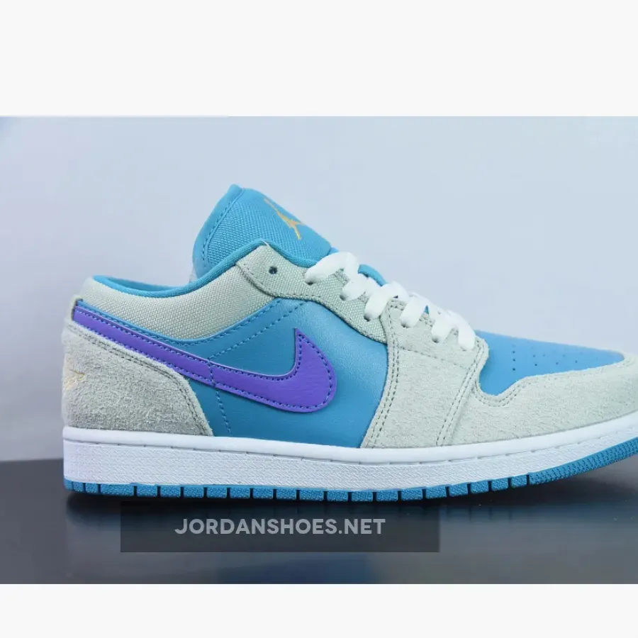 Air Jordan 1 Low Aquatone/Concord-Light Bone , Blue And Grey Jordan Lows DX4334-300