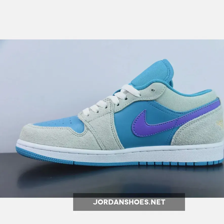Air Jordan 1 Low Aquatone/Concord-Light Bone , Blue And Grey Jordan Lows DX4334-300