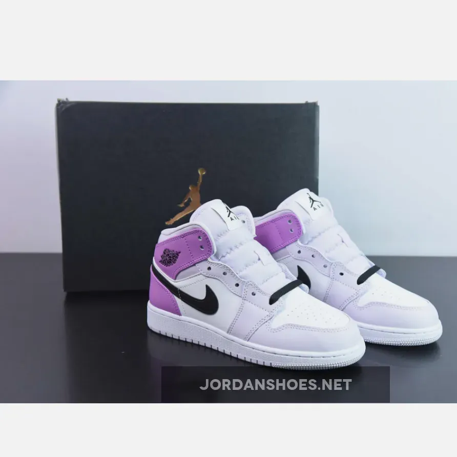 Air Jordan 1 Mid Barely Grape/White/Rush Fuchsia DQ8423-501