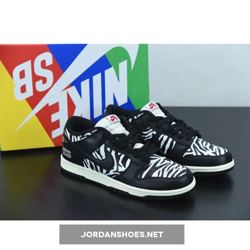 Quartersnacks x Nike SB Dunk Low Zebra For Womens | dunk zebra DM3510-001