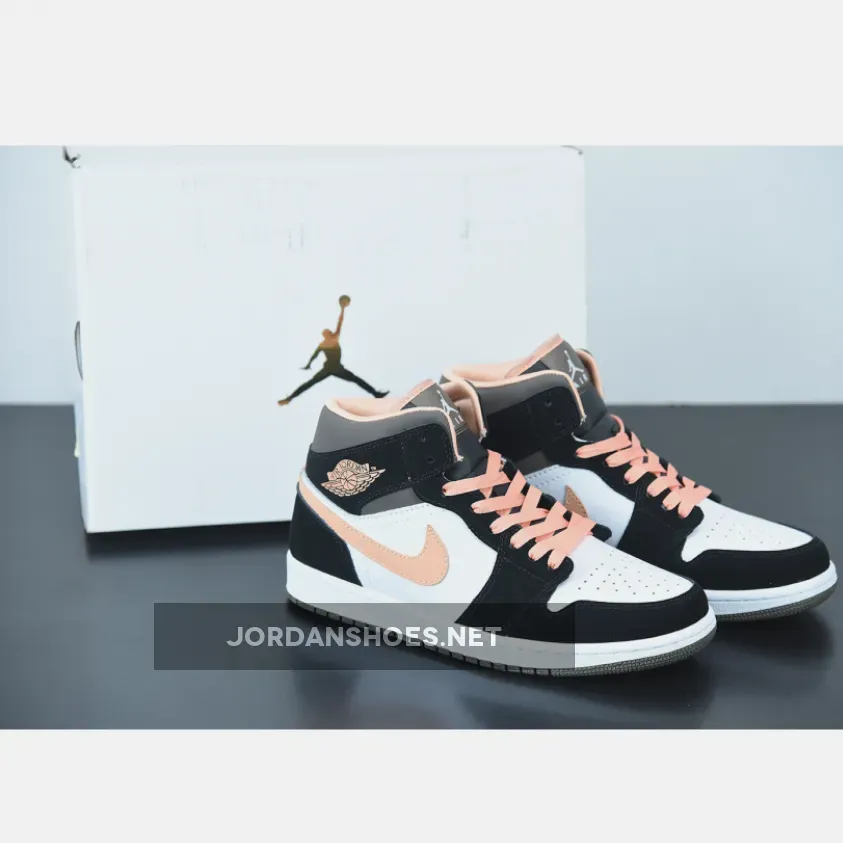 Jordan 1 Mid Black Mocha Peach | mocha mid DH0210-100