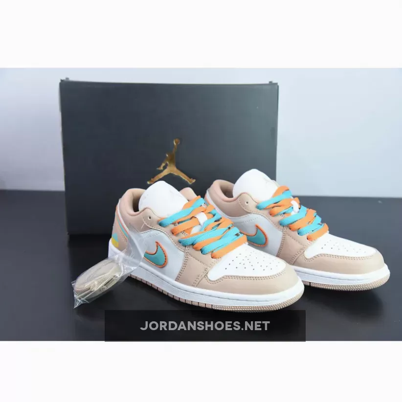 Custom Air Jordan 1 Low Sunset Haze/White/Bright Citrus 1685628904