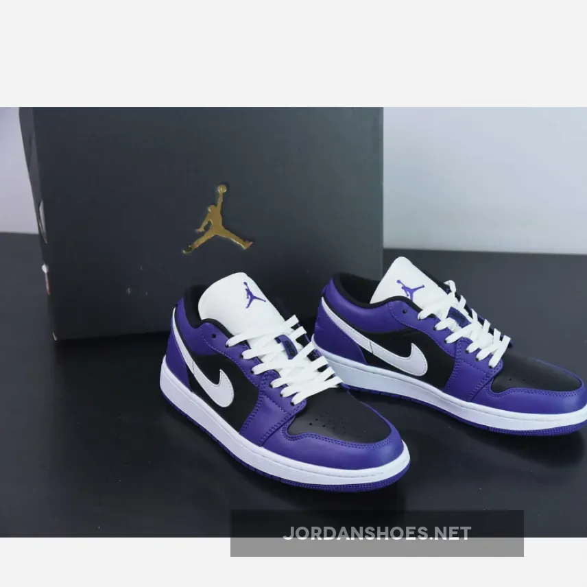 Air Jordan 1 Retro Low 'Court Purple' , Jordan 1 Purple Lows 553558-501
