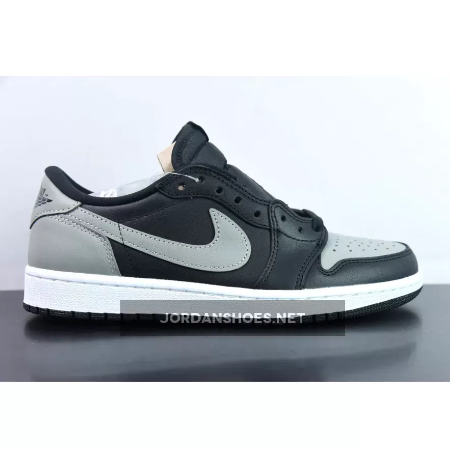 Air Jordan 1 Low 'Shadow' Black/Medium Grey-Sail Jordan Medium Grey 705329-003