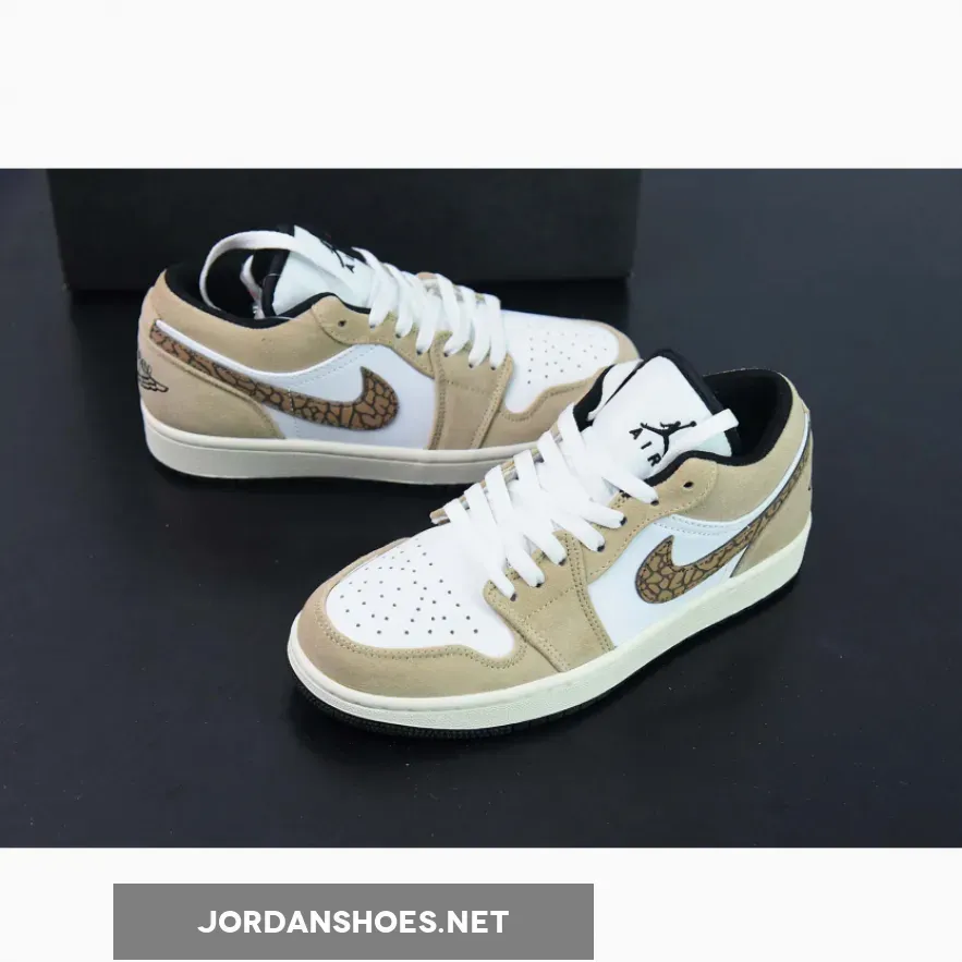 Air Jordan 1 Low 'Brown Elephant' Hemp/Metallic Gold-White-Tan-Black #Jordan 1 Low Elephant DZ4130-201