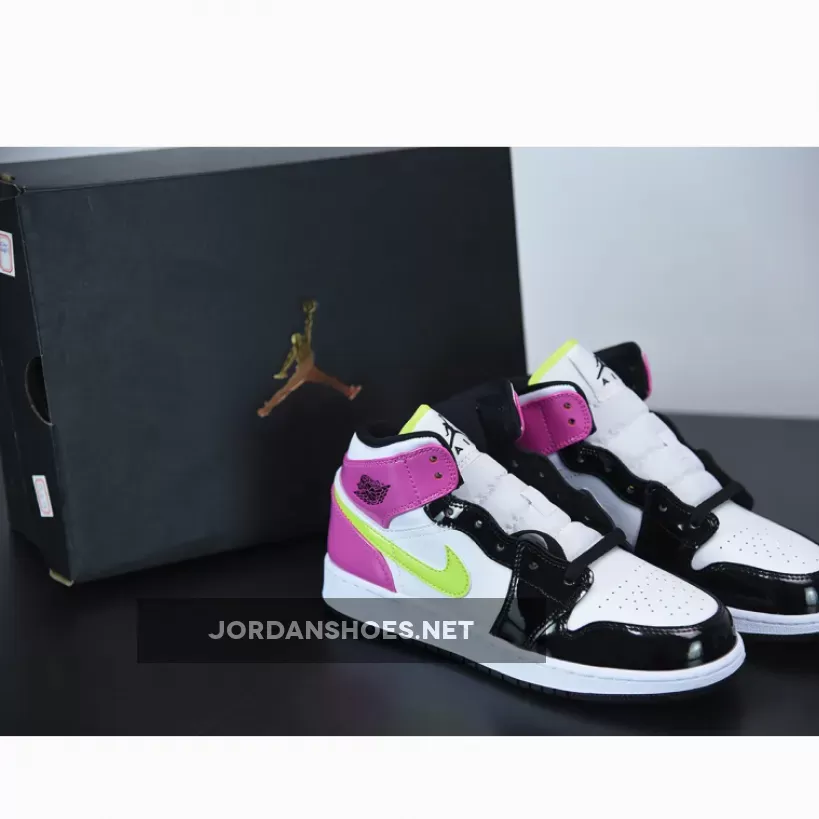 Air Jordan 1 Mid White Black "Cyber Pink" CZ9834-100