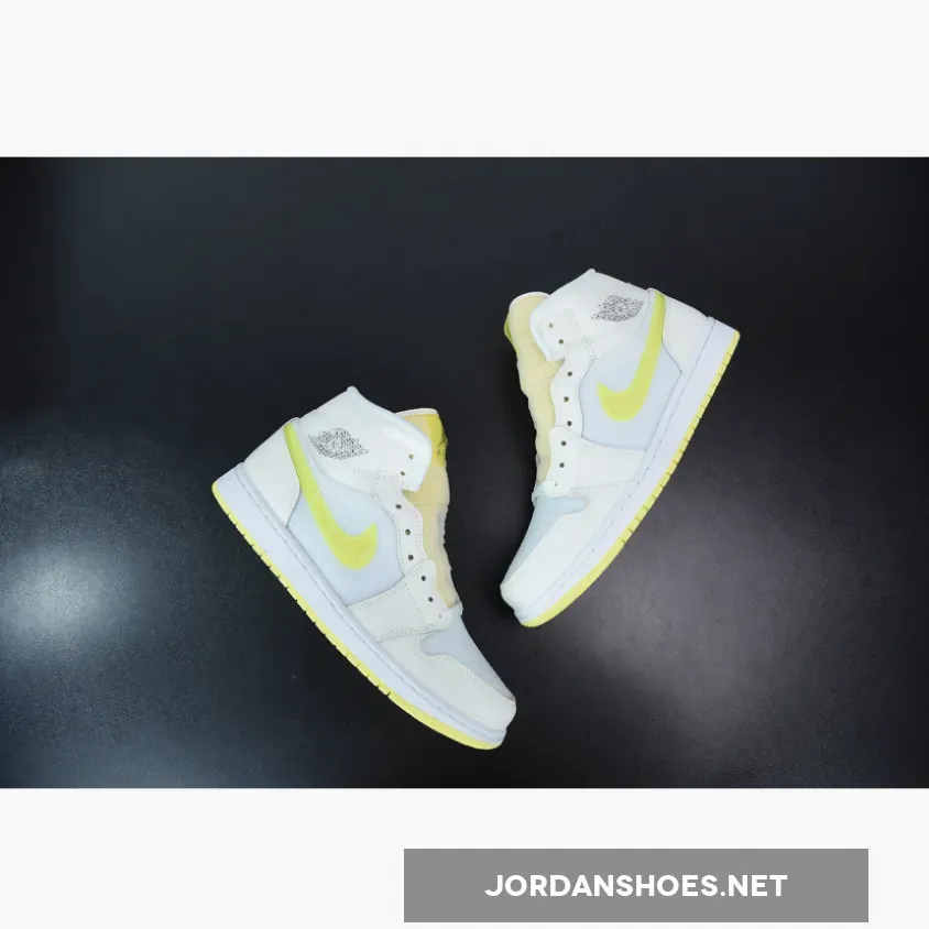 Air Jordan 1 Mid SE Sail/Light Voltage Yellow-White Air Jordan 1 Mid SE Sail/Light Voltage Yellow-White