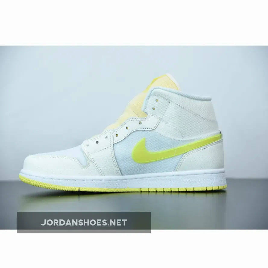 Air Jordan 1 Mid SE Sail/Light Voltage Yellow-White Air Jordan 1 Mid SE Sail/Light Voltage Yellow-White