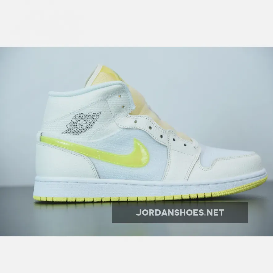 Air Jordan 1 Mid SE Sail/Light Voltage Yellow-White Air Jordan 1 Mid SE Sail/Light Voltage Yellow-White
