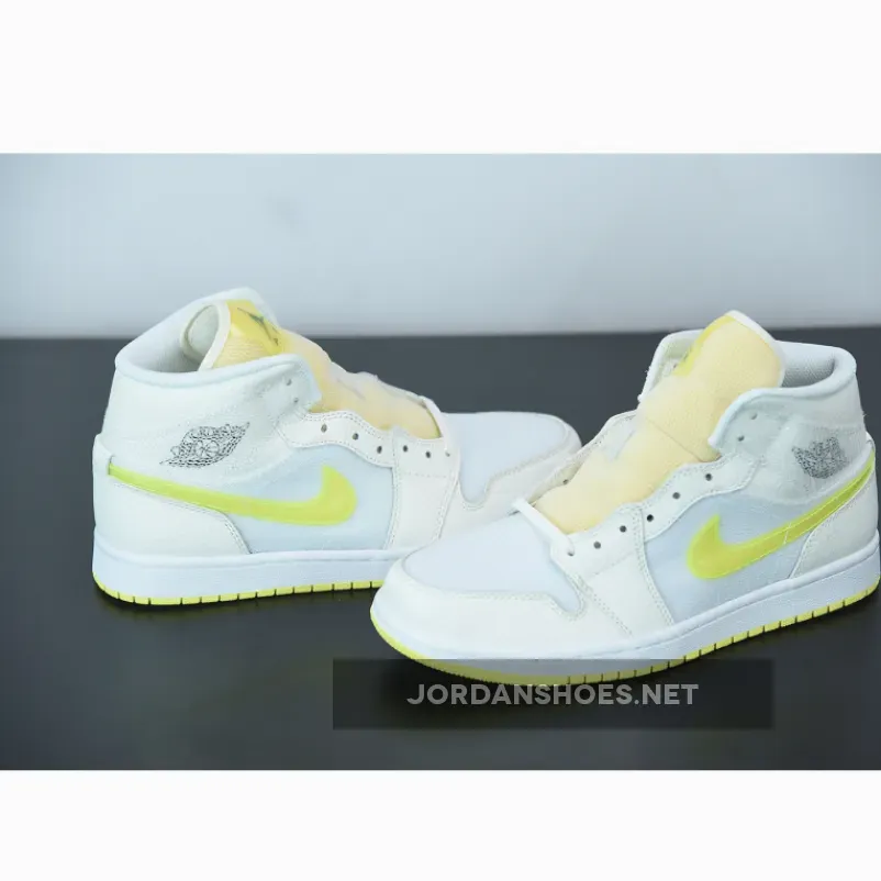 Air Jordan 1 Mid SE Sail/Light Voltage Yellow-White Air Jordan 1 Mid SE Sail/Light Voltage Yellow-White