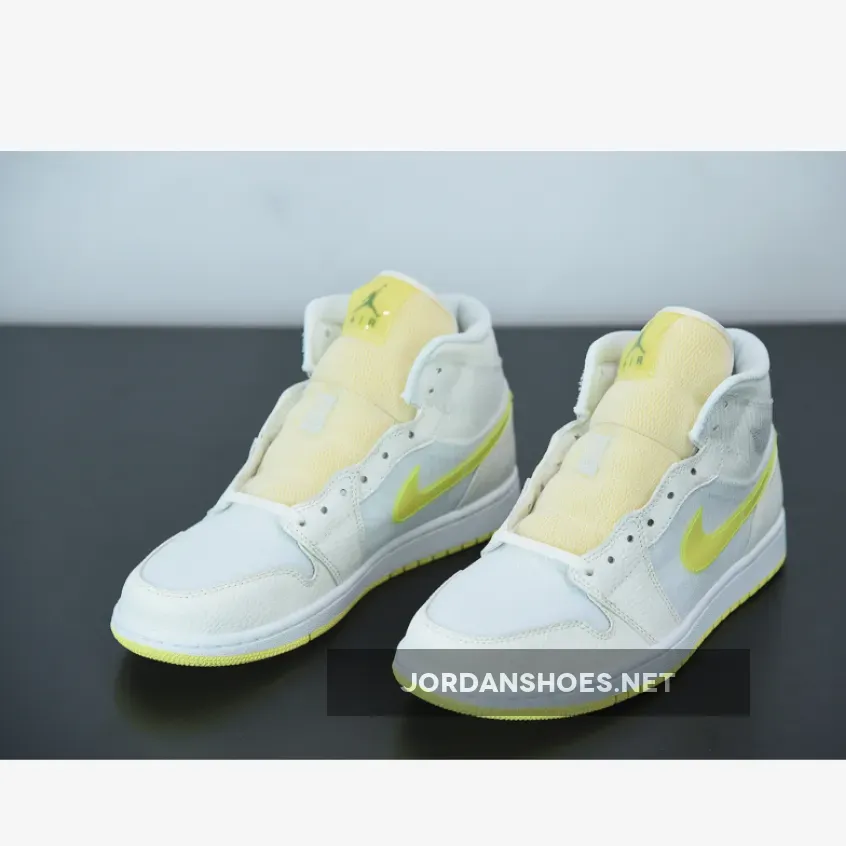Air Jordan 1 Mid SE Sail/Light Voltage Yellow-White Air Jordan 1 Mid SE Sail/Light Voltage Yellow-White
