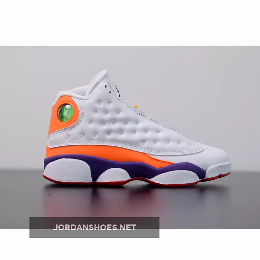 Air Jordan 13 Retro Ksa Playground WHITE/BLACK-CRT PRPL-TTL ORANG AJ13, Jordans 13 Gs CV0785-158