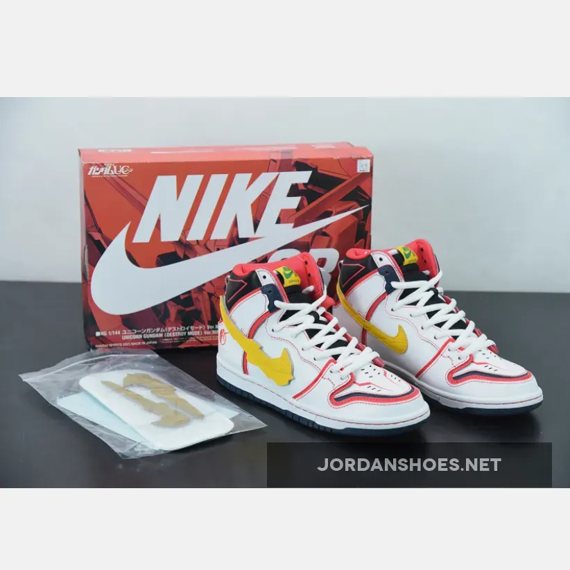 Gundam x Nike SB Dunk High "Unicorn" White/Amarillo | unicorn dunks