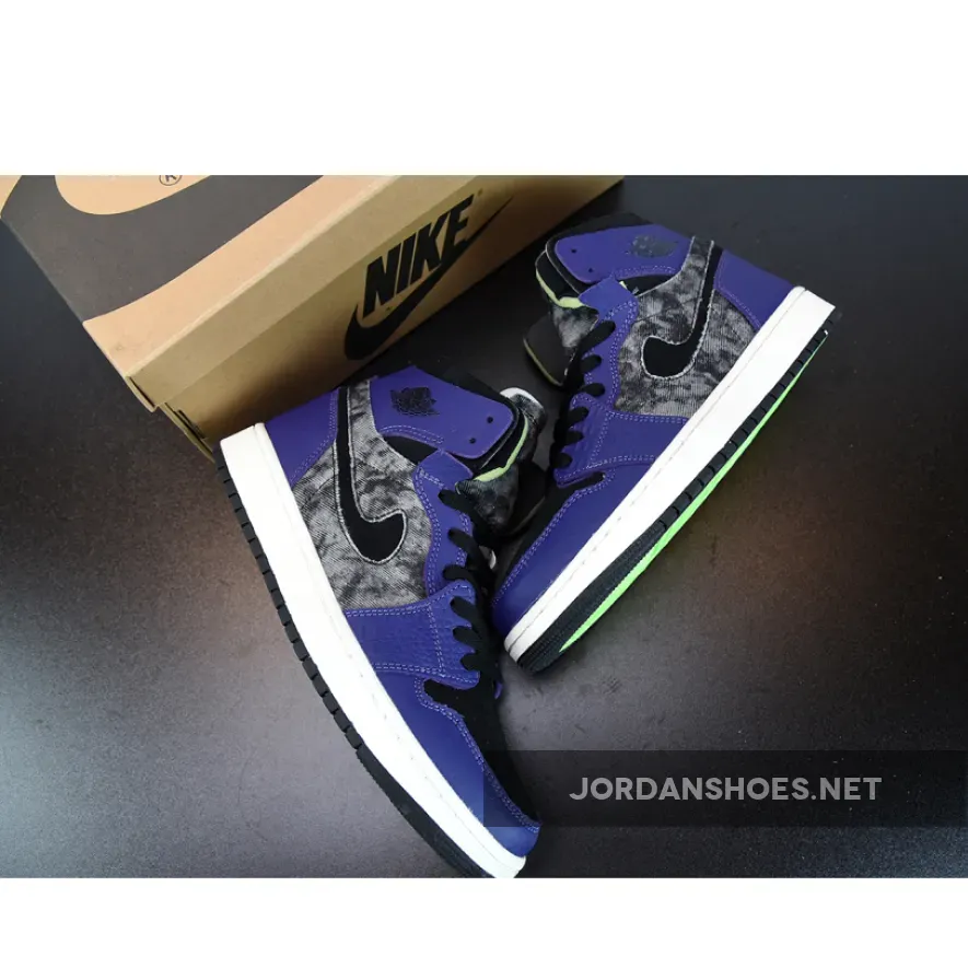 Air Jordan 1 Zoom Cmft 'Bayou Boys' AJ1 Court Purple/Black/Electric Green Air Jordan 1 Zoom Cmft 'Bayou Boys' AJ1 Court Purple/Black/Electric Green