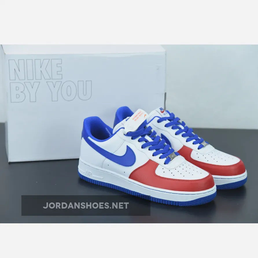 Nike Air Force 1 07 Low Blue University Red White | AIR FORCE 1 UNIVERSITY RED