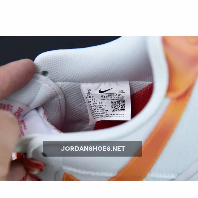 Nike Air Force 1 Low Jumbo Lenticular Swooshes, Air Force Orange Swoosh DV3505-100