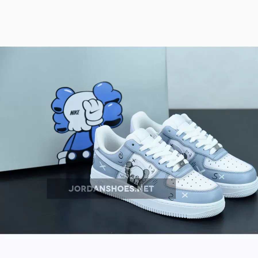 Custom X Kaws Nike Air Force 1 Low Blue White Restock