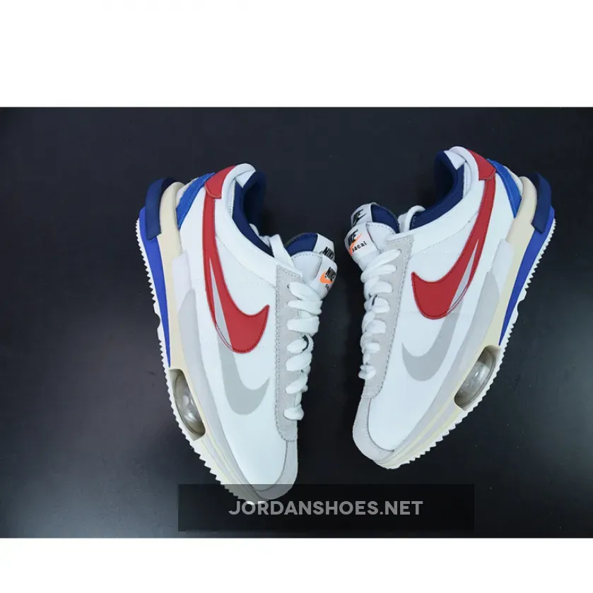 sacai x Nike Cortez 2022 White Red Blue Red White And Blue Cortez Nikes DQ0581-100