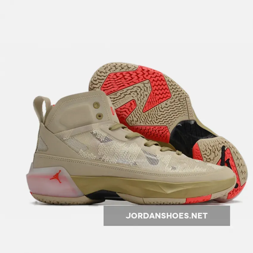 Air Jordan 37 PRM Rattan/Limestone/Black/Siren Red FD6721-200