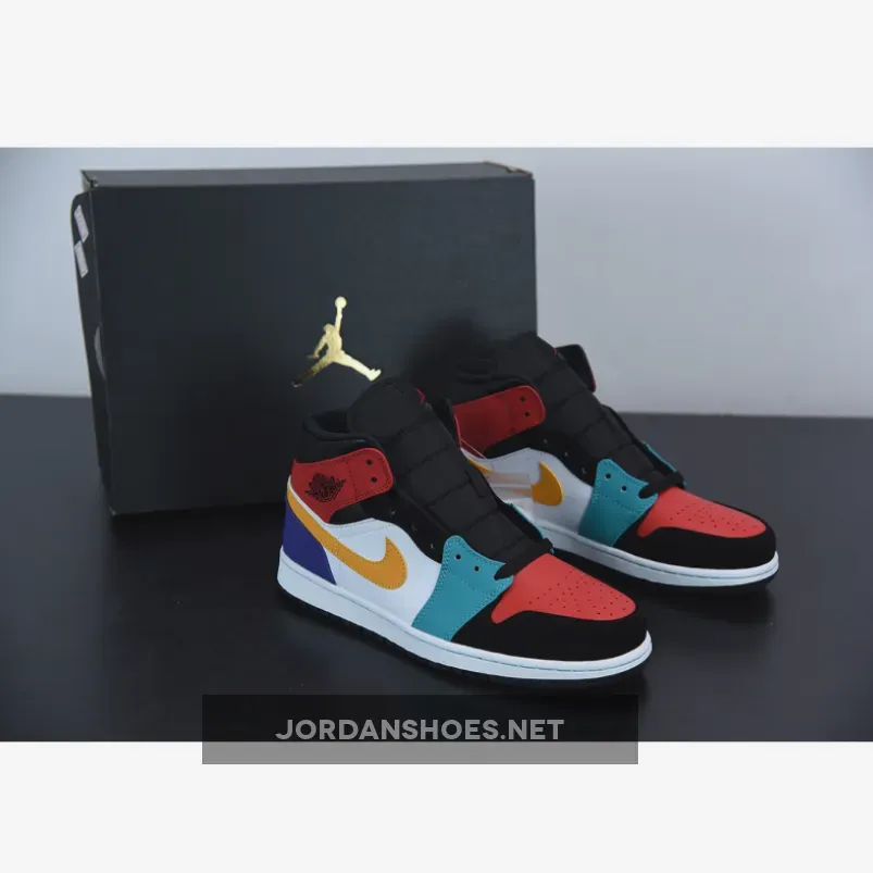 Air Jordan 1 Mid ‘Multi-Color’ / Aj1 Multicolor 554724-125