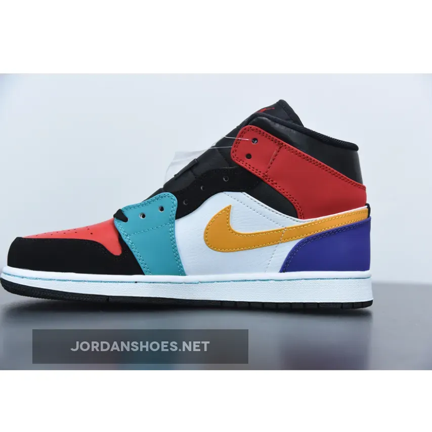 Air Jordan 1 Mid ‘Multi-Color’ / Aj1 Multicolor 554724-125