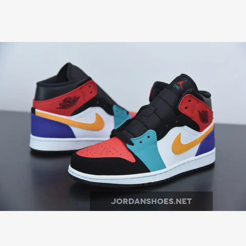 Air Jordan 1 Mid ‘Multi-Color’ / Aj1 Multicolor 554724-125