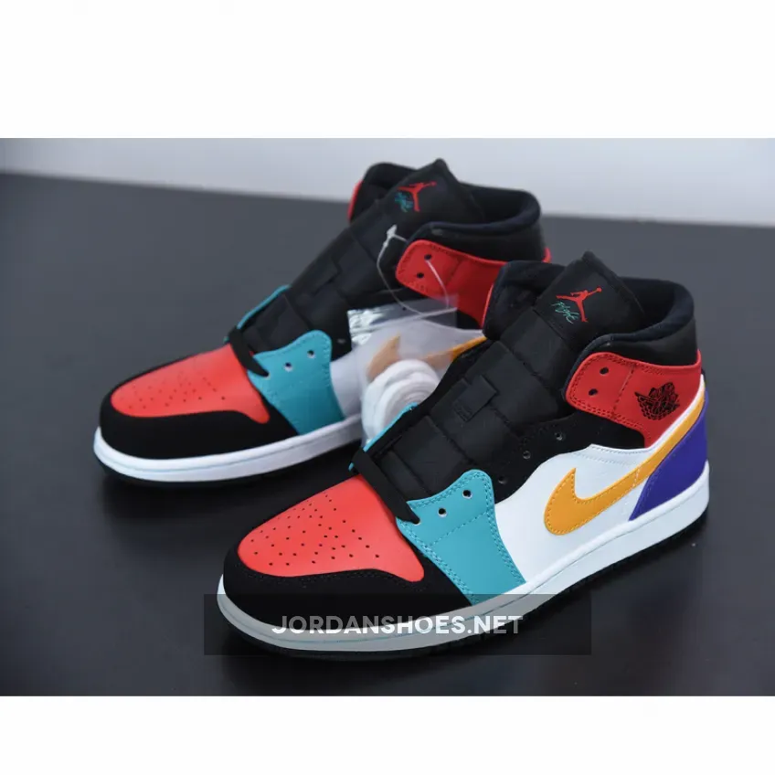 Air Jordan 1 Mid ‘Multi-Color’ / Aj1 Multicolor 554724-125