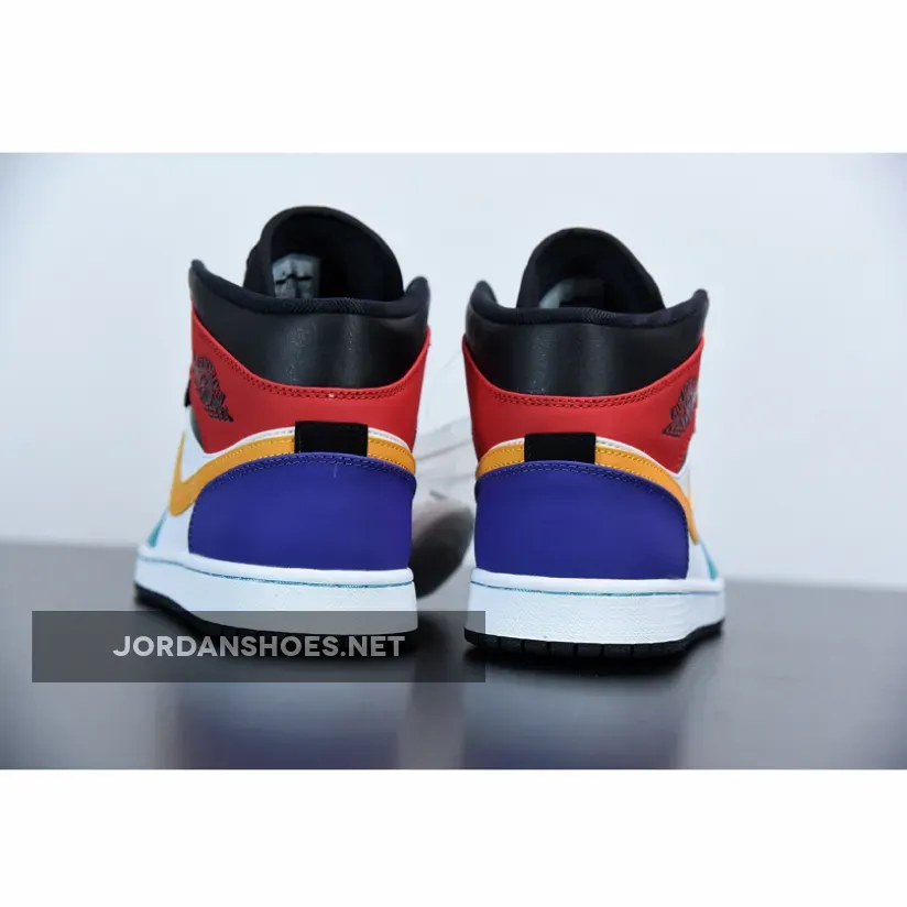 Air Jordan 1 Mid ‘Multi-Color’ / Aj1 Multicolor 554724-125