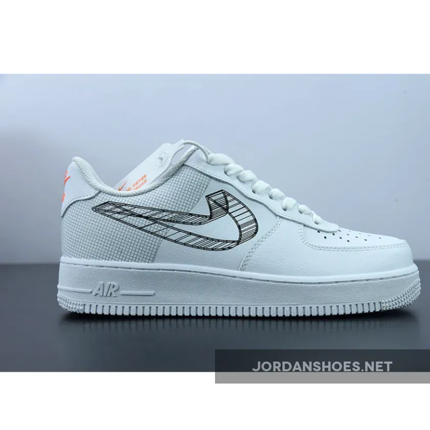 Nike Air Force 1 Low 3D Swoosh White #Air Force 1 3d DR0149-100