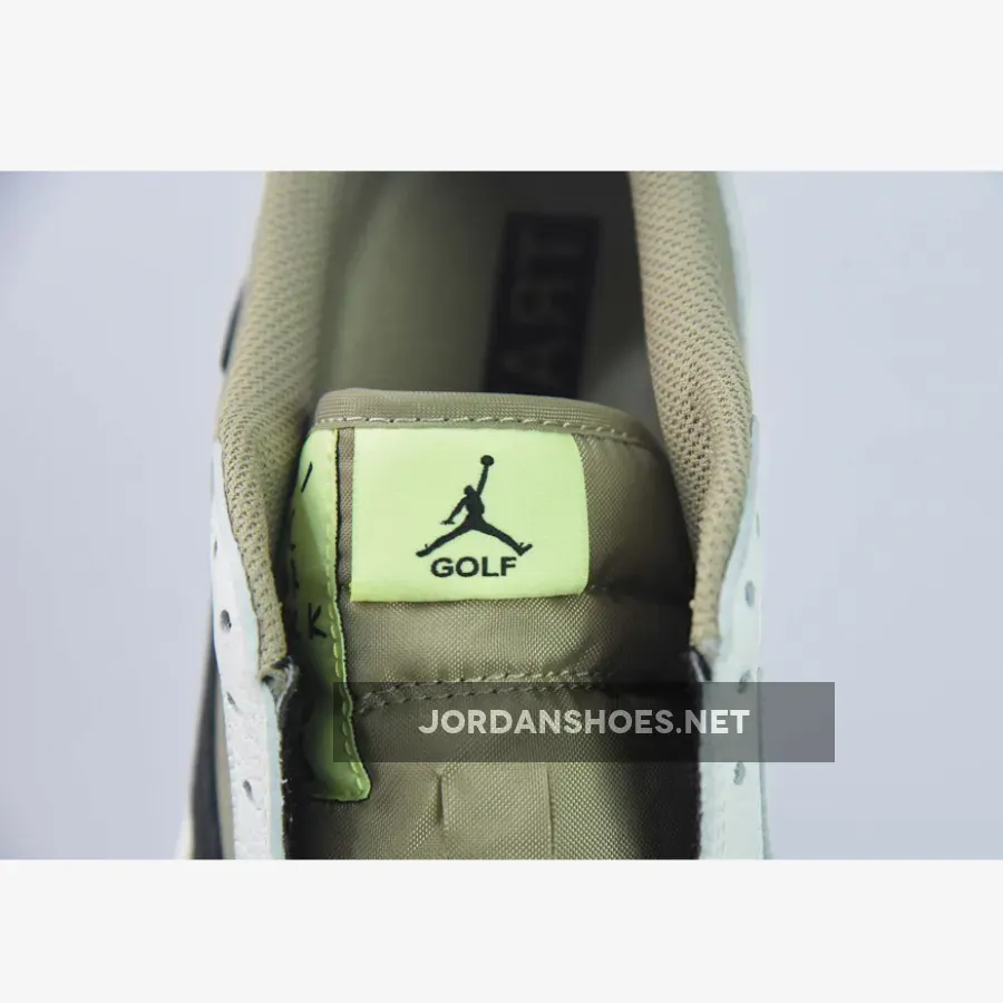 Travis Scott x Air Jordan 1 Low Golf Neutral Olive/Black-Sail-Light Lemon Twist / Travis Scott Golfs FZ3124-200