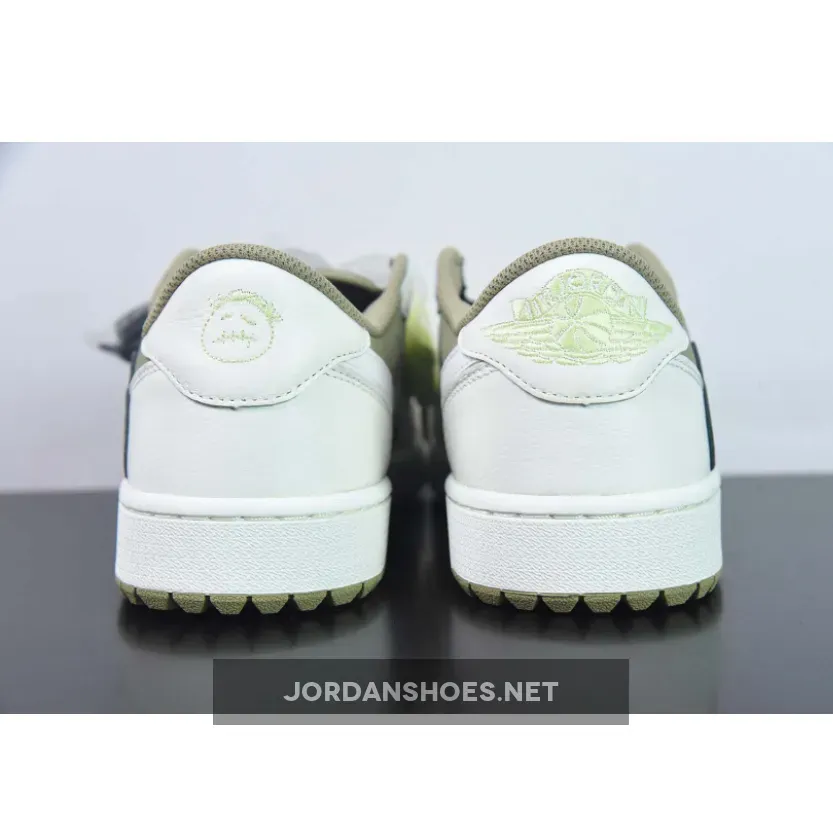 Travis Scott x Air Jordan 1 Low Golf Neutral Olive/Black-Sail-Light Lemon Twist / Travis Scott Golfs FZ3124-200