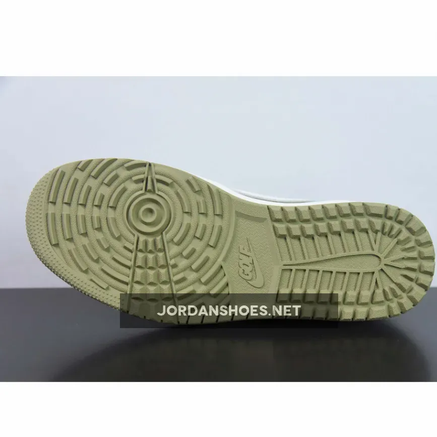 Travis Scott x Air Jordan 1 Low Golf Neutral Olive/Black-Sail-Light Lemon Twist / Travis Scott Golfs FZ3124-200