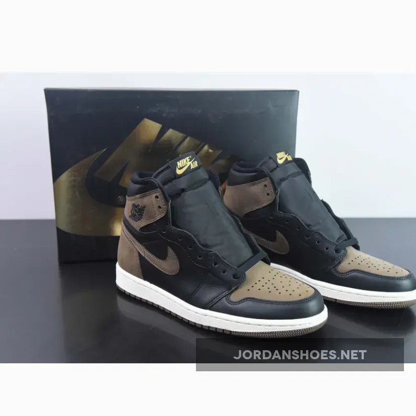 Air Jordan 1 High OG Black/Gold-Palomino Jordan 1 Low Black And Gold