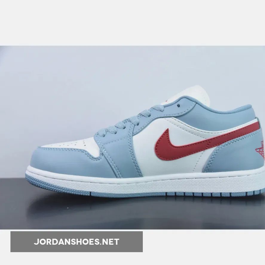 Air Jordan 1 Low Blue Grey Dune Red #Blue Grey Jordan DC0774-164
