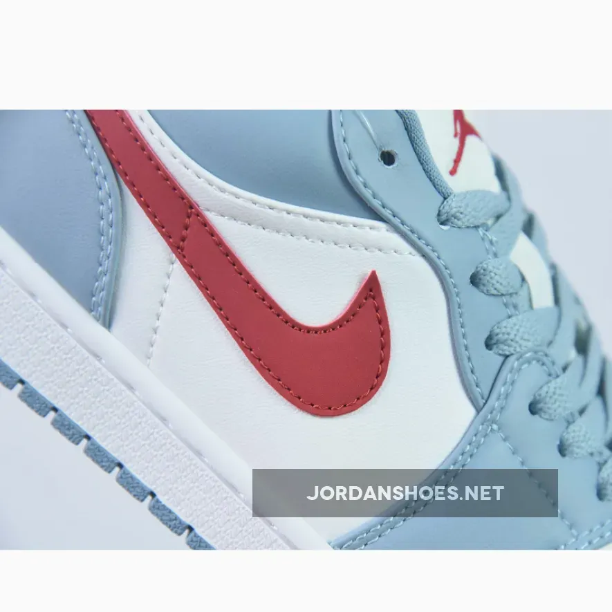 Air Jordan 1 Low Blue Grey Dune Red #Blue Grey Jordan DC0774-164