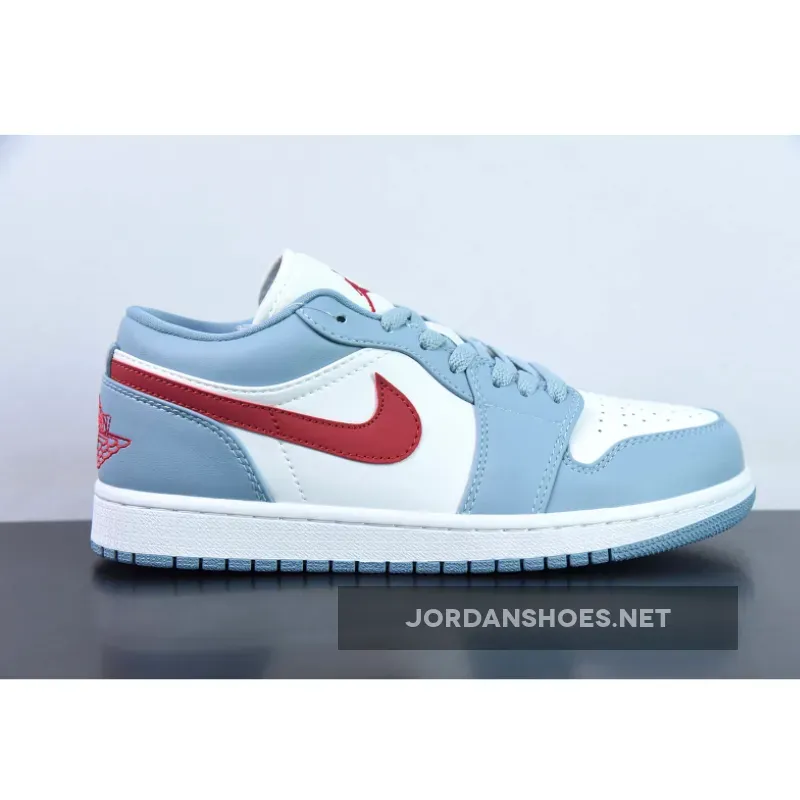 Air Jordan 1 Low Blue Grey Dune Red #Blue Grey Jordan DC0774-164