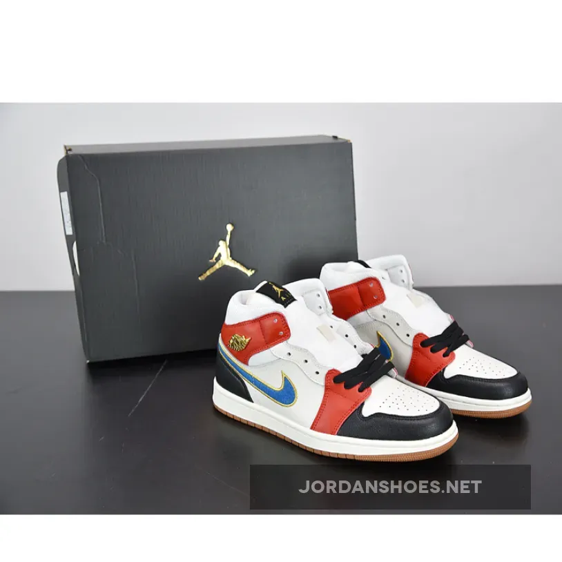 Air Jordan 1 Mid "Homecoming" Sail/Metallic Gold-Gym Red-Black | mid gym red jordan 1