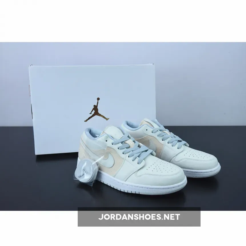 Air Jordan 1 Low 'Canvas' Grey/Cream Air Jordan 1 Low Se Sail