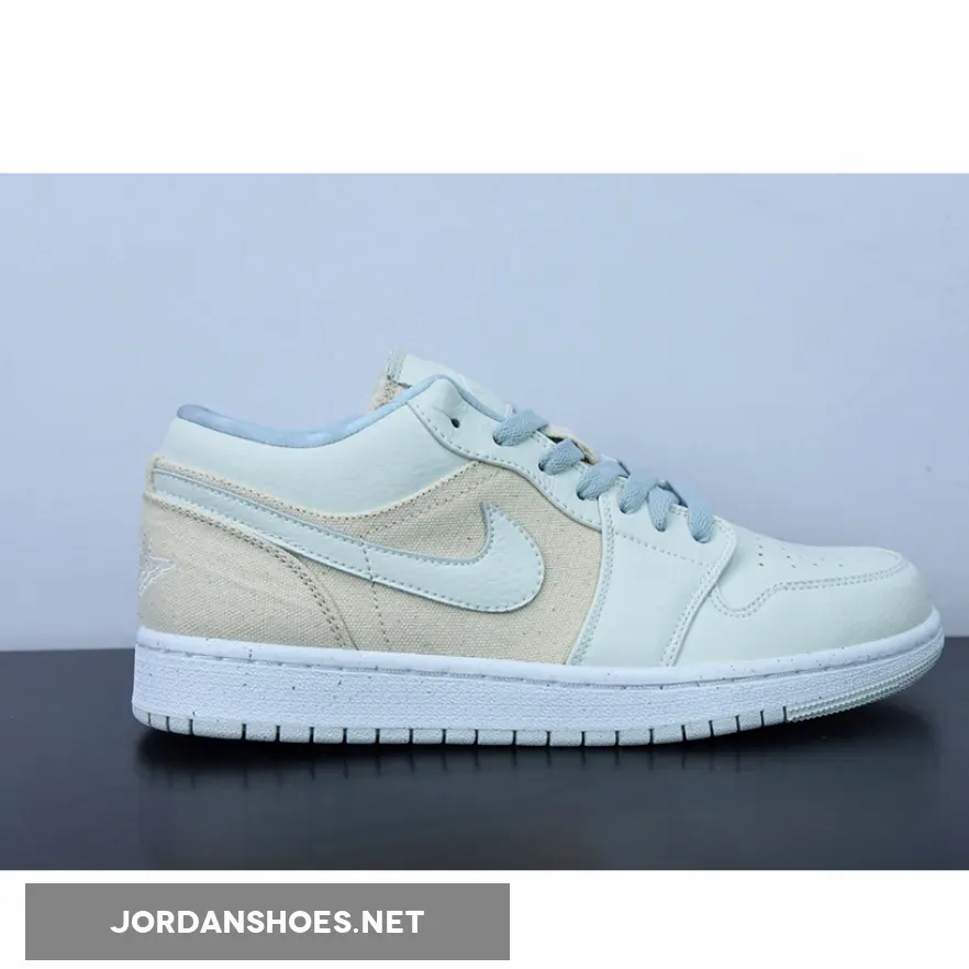 Air Jordan 1 Low 'Canvas' Grey/Cream Air Jordan 1 Low Se Sail