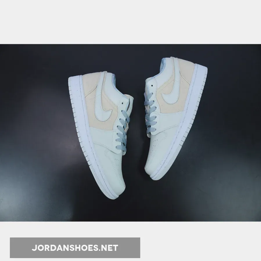 Air Jordan 1 Low 'Canvas' Grey/Cream Air Jordan 1 Low Se Sail