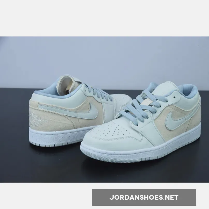 Air Jordan 1 Low 'Canvas' Grey/Cream Air Jordan 1 Low Se Sail