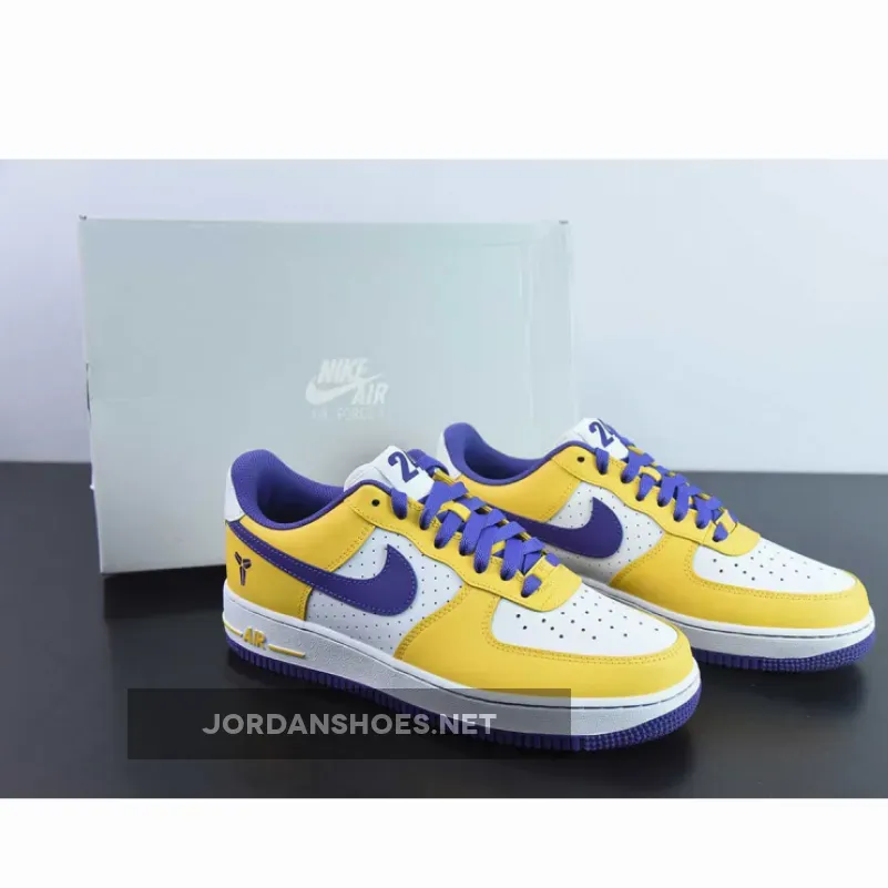 Kobe Bryant X Nike Air Force 1 Low White/Varsity Maize/Purple | KOBE FORCE