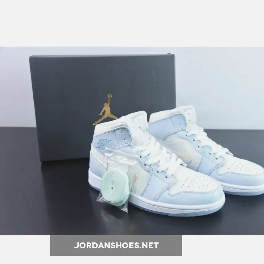 Air Jordan 1 Mid GS Glitter Swoosh Blue FQ9117-400