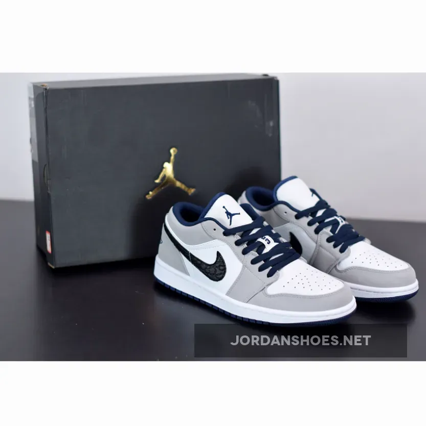 Air Jordan 1 Low White/True Blue-Cement Grey-Black / True Blue/cement Grey/white 553558-103