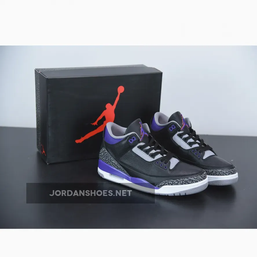 Air Jordan 3 Retro 'Court Purple' Ct8532-050 AJ3 White/topaz mist/celestial gold/deep royal | court purple 3