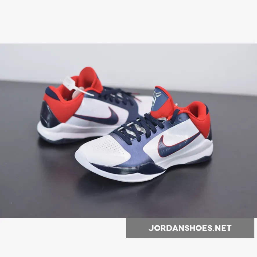 Nike Zoom Kobe 5 USA White Obsidian Sport Red | kobe size 5.5 Nike Zoom Kobe 5 USA White Obsidian Sport Red | kobe size 5.5