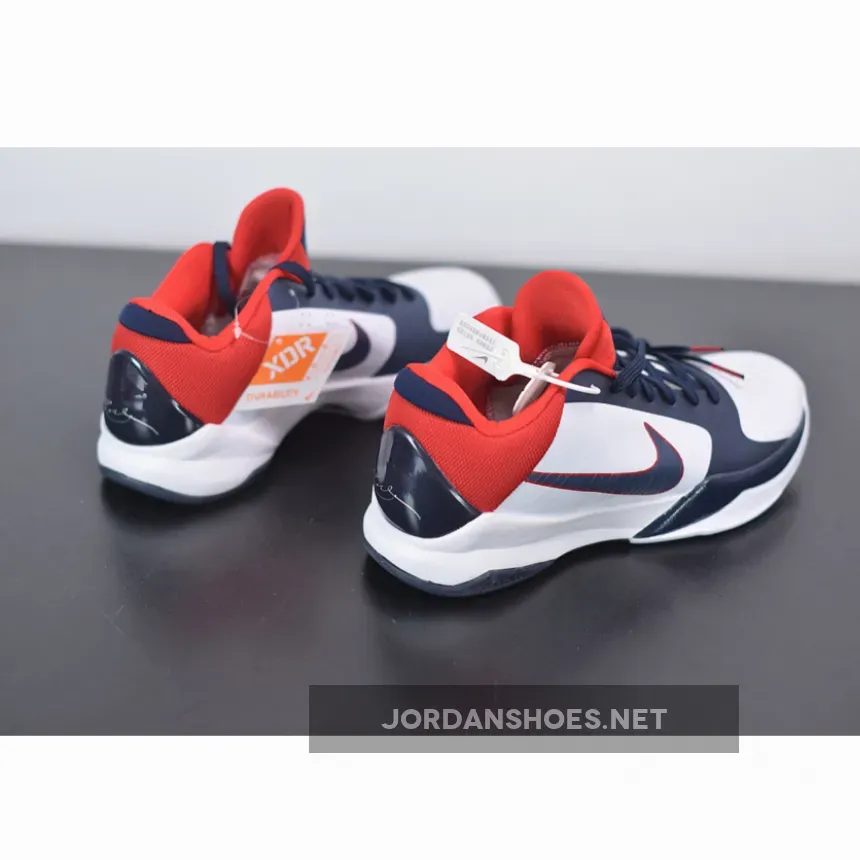 Nike Zoom Kobe 5 USA White Obsidian Sport Red | kobe size 5.5 Nike Zoom Kobe 5 USA White Obsidian Sport Red | kobe size 5.5