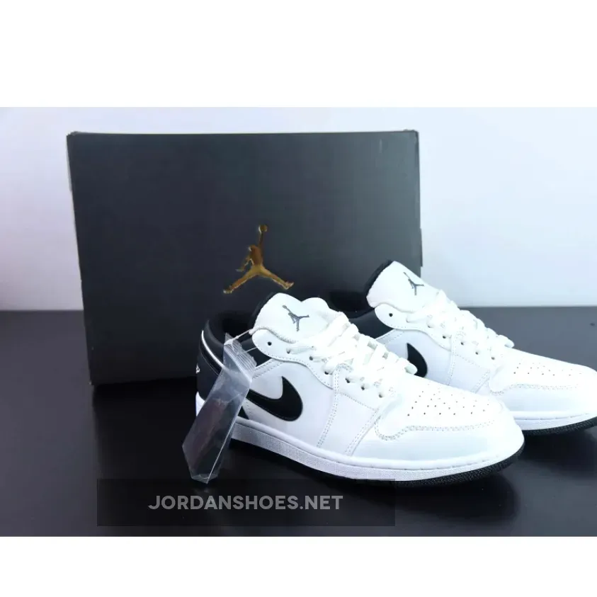 New Arrival Air Jordan 1 Low White Black #Jordan 1 Low Half Black Half White 553560-132