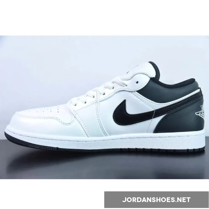New Arrival Air Jordan 1 Low White Black #Jordan 1 Low Half Black Half White 553560-132